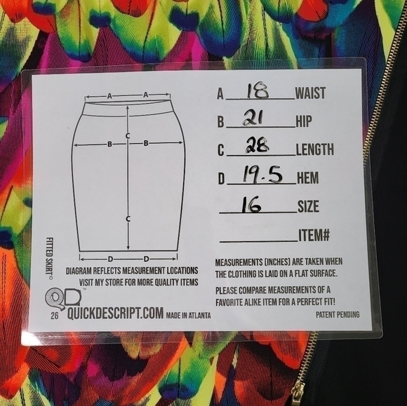 Worthington Vibrant Colorful Skirt. Size 16. Zipper front and back. - Picture 7 of 7